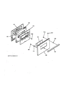 04 - Door parts for Ge Range JBS05Y2WH from AppliancePartsPros.com