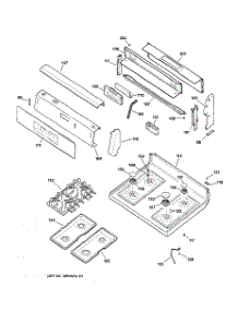 02 - Control Panel & Cooktop parts for Ge Range JGBP90MEB1BC from AppliancePartsPros.com