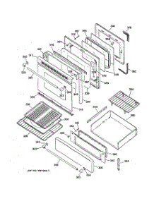 04 - Door & Drawer Parts parts for Ge Range JGBP90MEB1BC from AppliancePartsPros.com