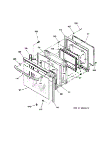 04 - Door parts for Ge Range JBP85AB1AA from AppliancePartsPros.com