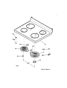 02 - Cooktop parts for Ge Range EER2000C00CC from AppliancePartsPros.com