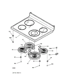 02 - Cooktop parts for Ge Range JBP78WXB2WW from AppliancePartsPros.com