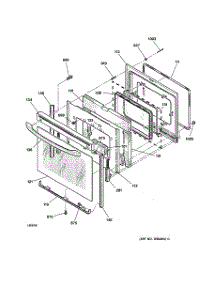 04 - Door parts for Ge Range JBP78WXB2WW from AppliancePartsPros.com