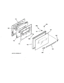 03 - Door parts for Ge Range JSS26BW3BB from AppliancePartsPros.com