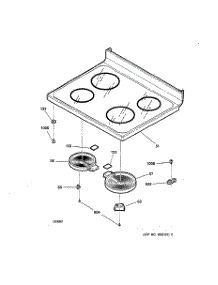 02 - Cooktop parts for Ge Range JBP64BB1WH from AppliancePartsPros.com