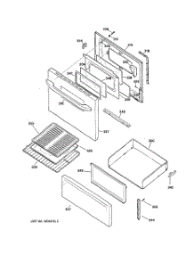 03 - Door & Drawer Parts parts for Ge Range JBS26C1AD from AppliancePartsPros.com