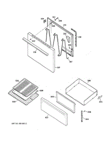03 - Door & Drawer Parts parts for Ge Range JBS03C1AD from AppliancePartsPros.com