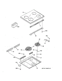 02 - Cooktop parts for Ge Range JBP58LY1WH from AppliancePartsPros.com