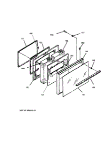04 - Door parts for Ge Range JBP58LY1WH from AppliancePartsPros.com
