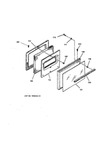 04 - Door parts for Ge Range JBS02LY2WH from AppliancePartsPros.com