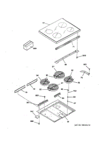 02 - Cooktop parts for Ge Range JBP62BY2WH from AppliancePartsPros.com