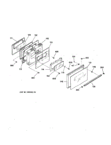 04 - Door parts for Ge Range JBP62BY1WH from AppliancePartsPros.com