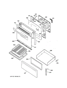 03 - Door & Drawer Parts parts for Ge Range JBP61WC1WW from AppliancePartsPros.com