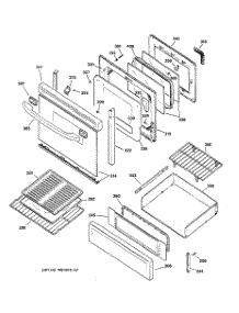 04 - Door & Drawer Parts parts for Ge Range JGBP86AEB1AA from AppliancePartsPros.com