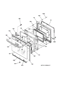 04 - Door parts for Ge Range JBP48WB2WW from AppliancePartsPros.com