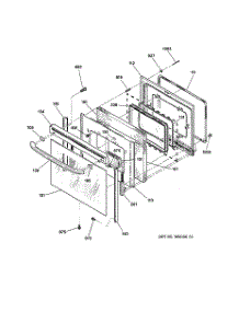 04 - Door parts for Ge Range JBP79WB2WW from AppliancePartsPros.com