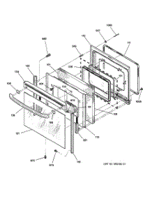 04 - Oven Door parts for Ge Range JB940BB2BB from AppliancePartsPros.com