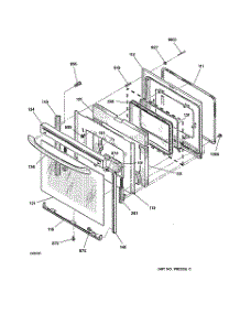 04 - Door parts for Ge Range JBP78BB2BB from AppliancePartsPros.com