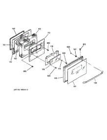 03 - Door parts for Ge Range JSP34AW4AA from AppliancePartsPros.com