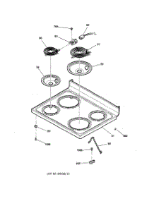 02 - Cooktop parts for Ge Range JBP48BB2BB from AppliancePartsPros.com