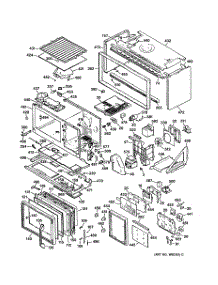 02 - Upper Body With Microwave Module parts for Ge Range JHP62GN6AD from AppliancePartsPros.com