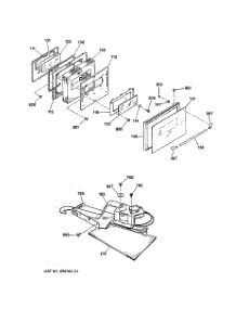 04 - Door & Lock parts for Ge Range JDP37GT1BB from AppliancePartsPros.com