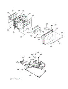 03 - Door & Door Lock parts for Ge Range JCSP28GT1BB from AppliancePartsPros.com