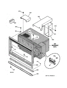 02 - Microwave Inclosure Section parts for Ge Oven JTP85WW2WW from AppliancePartsPros.com