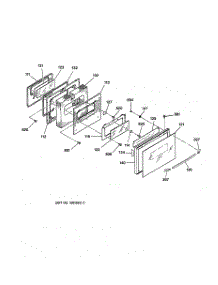 03 - Door parts for Ge Range JGSP21WET1WW from AppliancePartsPros.com