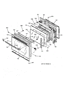 06 - Oven Door parts for Ge Oven JTP85WW2WW from AppliancePartsPros.com