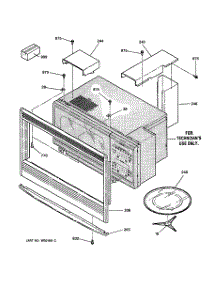 02 - Microwave Inclosurer parts for Ge Oven JTP85WA2WW from AppliancePartsPros.com