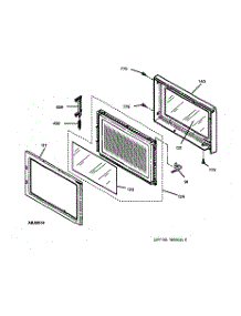 04 - Microwave Door parts for Ge Oven JTP85BW1BB from AppliancePartsPros.com
