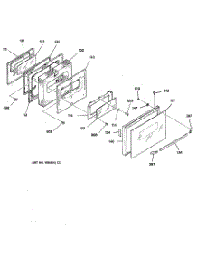 03 - Door parts for Ge Range JSP34WW3WW from AppliancePartsPros.com