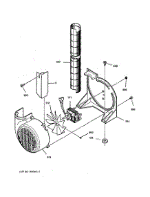 04 - Blower parts for Ge Range JCSP31WT2WW from AppliancePartsPros.com