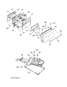 03 - Door & Door Lock parts for Ge Range JCSP28GT2BB from AppliancePartsPros.com
