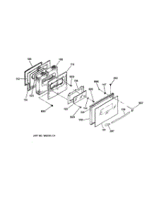 03 - Door parts for Ge Range JCSP31WW3WW from AppliancePartsPros.com