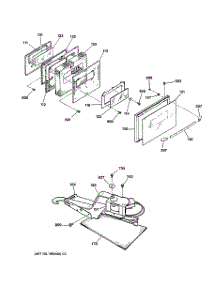 03 - Door & Lock parts for Ge Range JSP28GT1BB from AppliancePartsPros.com