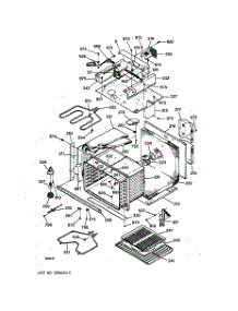 05 - Body With Microwave Support parts for Ge Oven JTP85WW1WW from AppliancePartsPros.com
