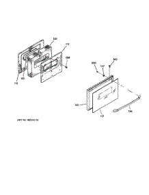 03 - Door parts for Ge Range JSS26BW2BB from AppliancePartsPros.com