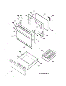 03 - Door & Drawer Parts parts for Ge Range JBP61DA2WH from AppliancePartsPros.com
