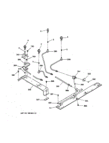 05 - Surface Burner parts for Ge Range JGSP23WEV5WW from AppliancePartsPros.com