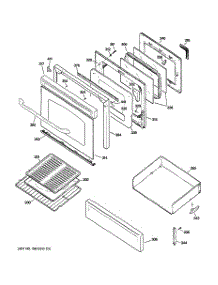 04 - Door & Drawer Parts parts for Ge Range JGBP86WEL2WW from AppliancePartsPros.com