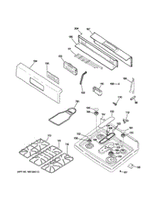 02 - Control Panel & Cooktop parts for Ge Range JGBS80WEL1WW from AppliancePartsPros.com