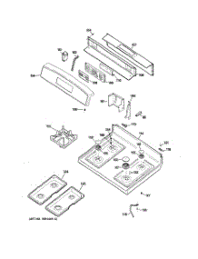 02 - Control Panel & Cooktop parts for Ge Range JGBP34SEL1SS from AppliancePartsPros.com