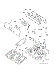 02 - Control Panel & Cooktop parts for Ge Range JGBP87MEL2BG from AppliancePartsPros.com