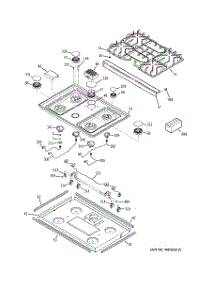 02 - Cooktop parts for Ge Range JGSP28CEK4CC from AppliancePartsPros.com