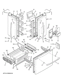 Doors parts for Ge Refrigerator PFQS5PJZASS from AppliancePartsPros.com