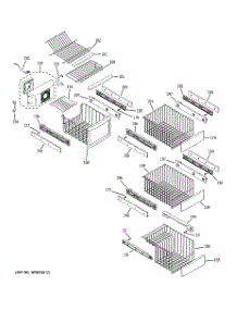 06 - Freezer Shelves parts for Ge Refrigerator PSLS5YGXBFSS from AppliancePartsPros.com
