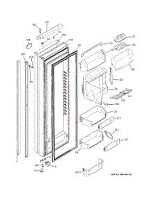 03 - Fresh Food Door parts for Ge Refrigerator PJG25PGTAFSV from AppliancePartsPros.com