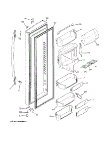 03 - Fresh Food Door parts for Ge Refrigerator PSW23PSSAKSS from AppliancePartsPros.com